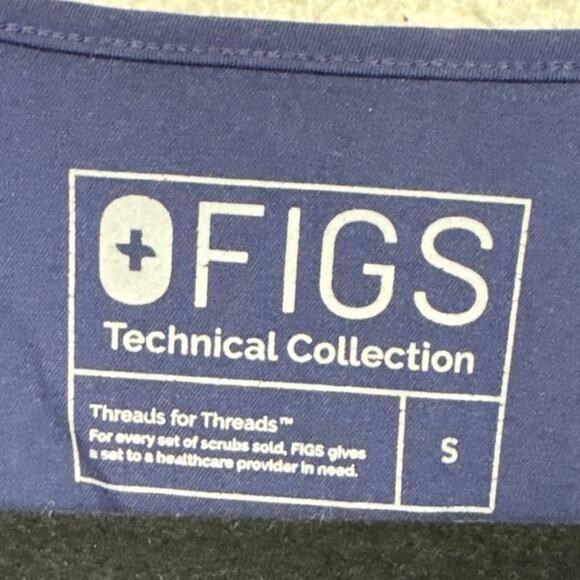 Figs Women's Navy Blue Catarina V-Neck Scrub Top Size S Healthcare Nursing - Picture 5 of 7